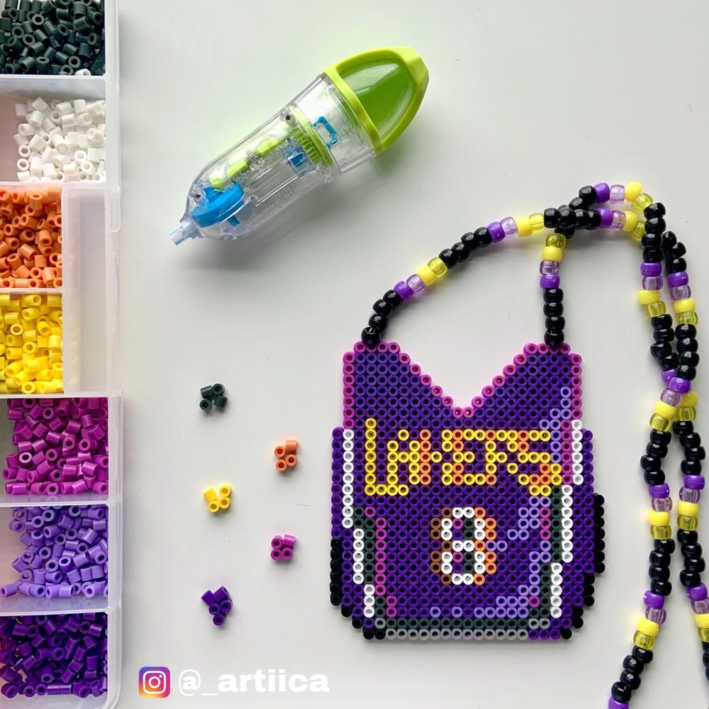 Kobe bryant perler necklace